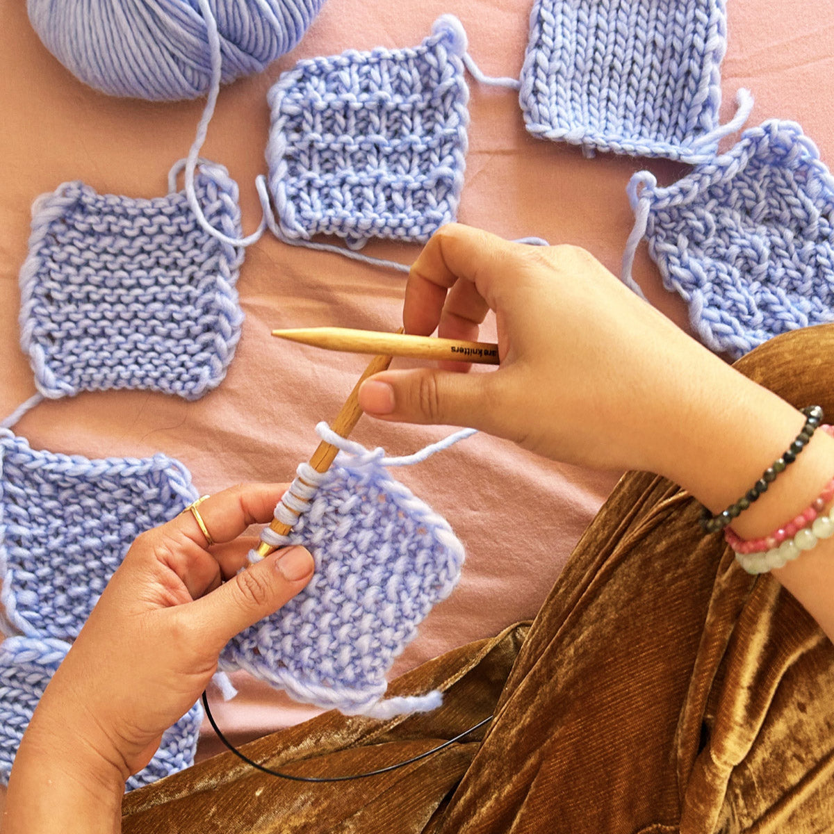 Stitch Sampler Kit: Learn The Basics Knitting Kit - Make your first Snood