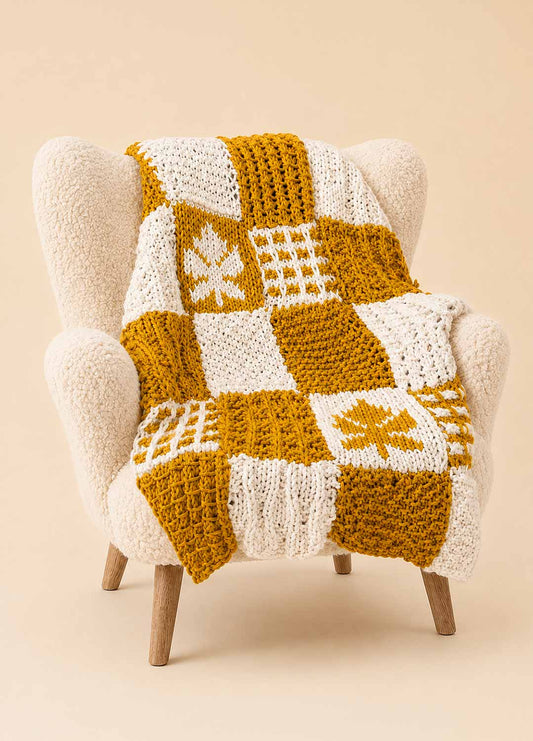 Autumn Leaves Stitch Sampler Blanket Kit – Yummy Version