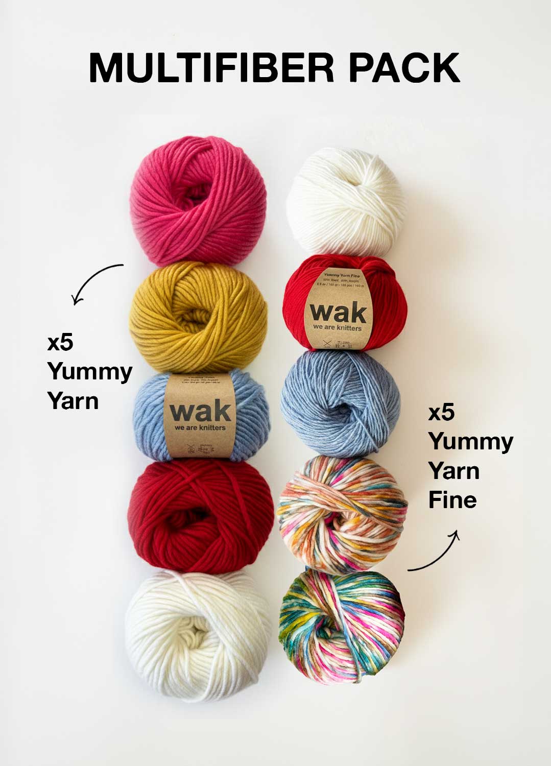 10er-Packung Yummy Yarn & Yummy Yarn Fine Balls