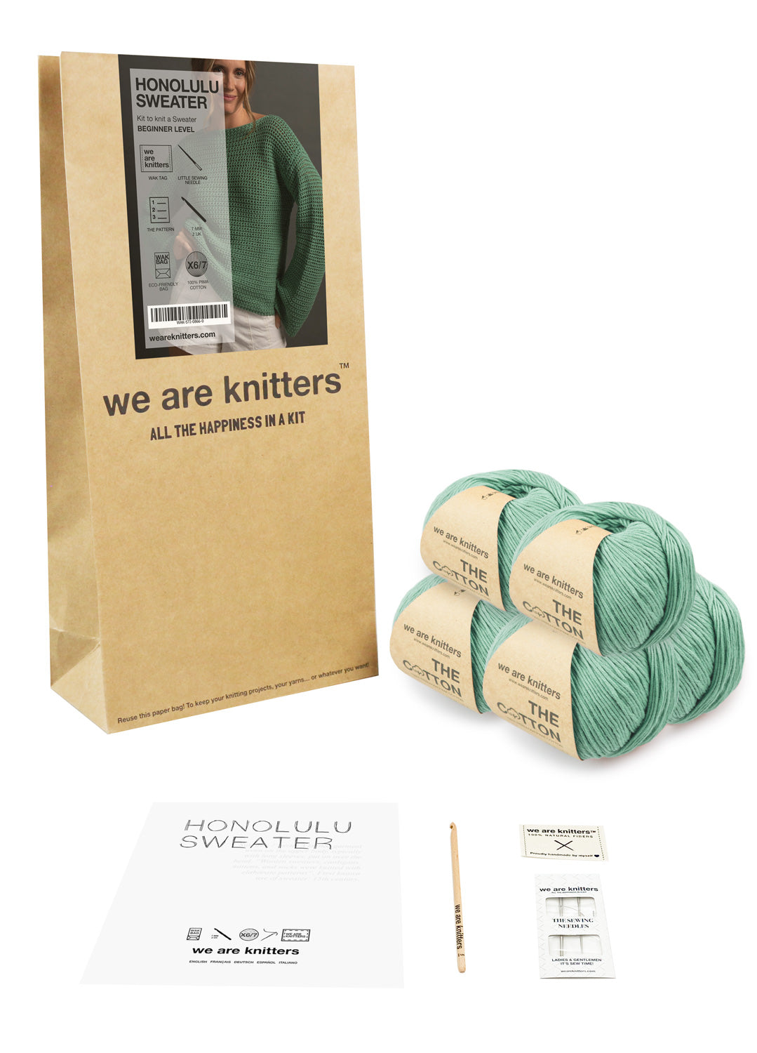 Veki Knitting Milk Crochet 1PC Hand Cotton Cotton Blended Knitting Colorful  Home Textiles Dpn Knitting Needles Set 