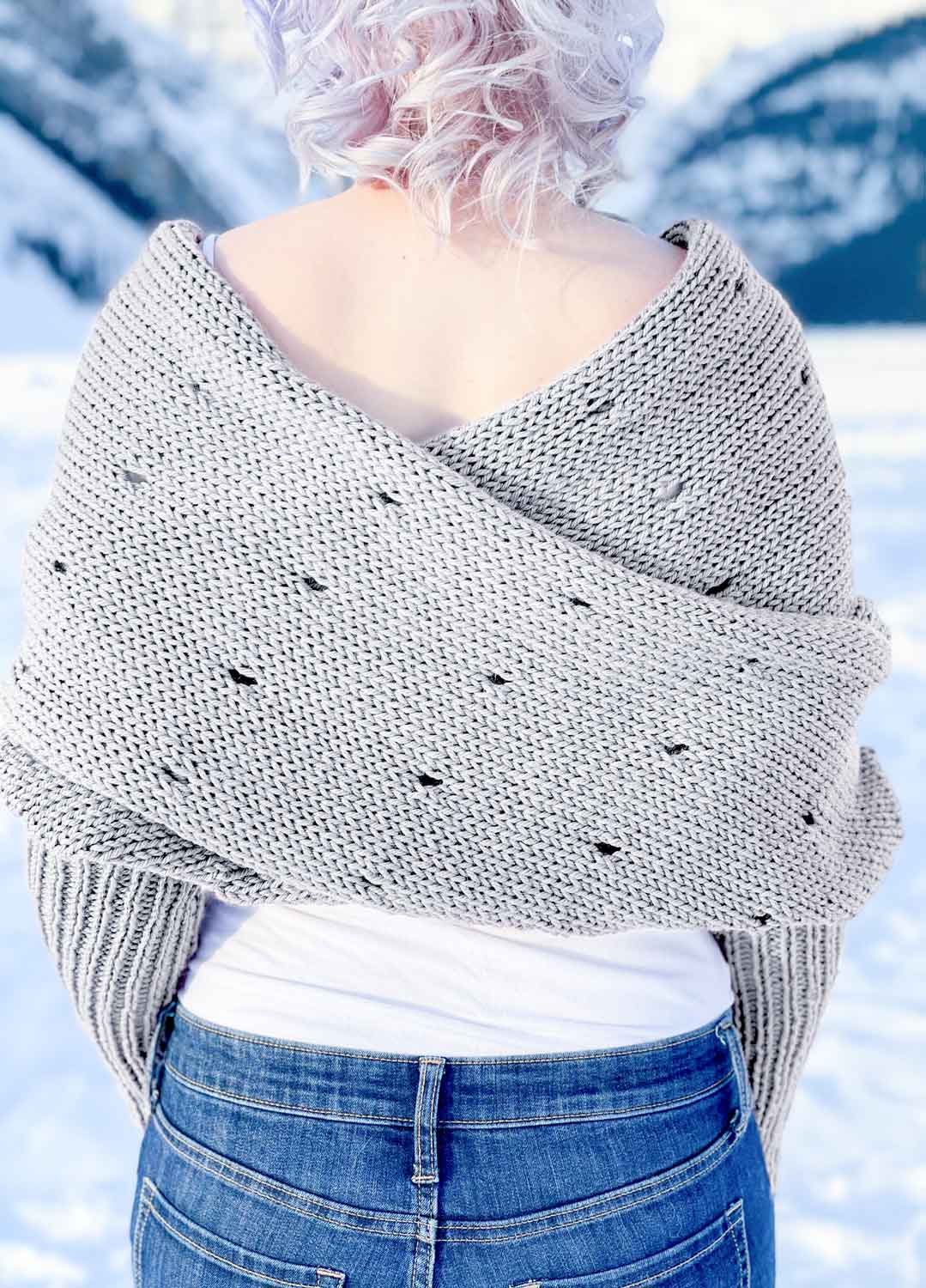Easy Eyelet Sweater Scarf x @knitatude Kit - Meripaca Premium Version