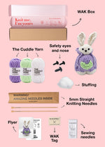 The Knitty Bunny – Einfaches Mini-Strickhasen-Kit – Cuddle Yarn