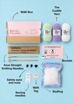 The Knitty Bunny – Einfaches Mini-Strickhasen-Kit – Cuddle Yarn