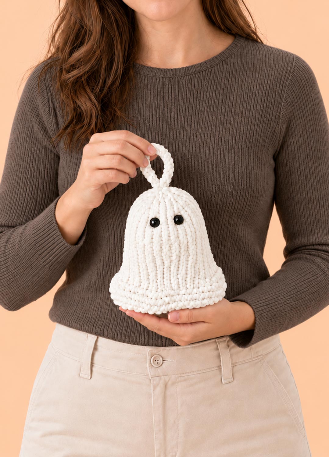 Der Knitty-Geisteranhänger – Einfaches Strickset für einen Geist