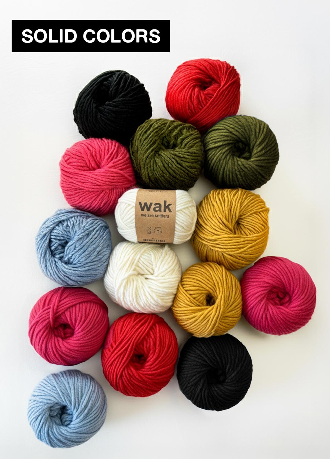 15 Pack of Yummy Yarn Balls - Solid Colors