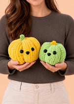 Die Knitty-Kürbisse – Einfaches Strickset für Kürbisse