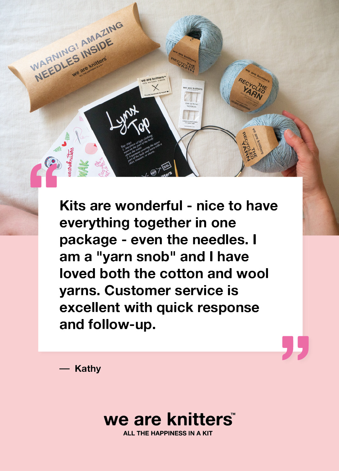 Himba Snood Beginner Knitting Kit in Digital Lavender