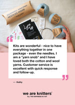 Himba Snood Beginner Knitting Kit in Digital Lavender