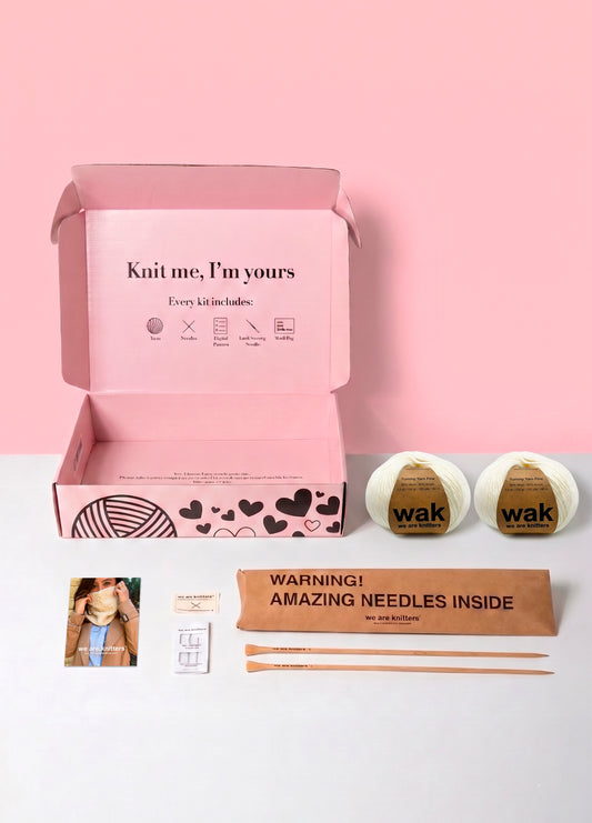 Stitch Sampler Kit: Learn The Basics Knitting Kit - Make your first Snood - Yummy Version