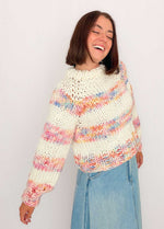 The Striped Rainbow Sweater Kit x @paula.on.knits – Yummy Yarn Version