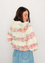 The Striped Rainbow Sweater Kit x @paula.on.knits – Yummy Yarn Version
