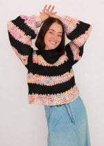 The Striped Rainbow Sweater Kit x @paula.on.knits – Yummy Yarn Version