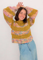 The Striped Rainbow Sweater Kit x @paula.on.knits – Yummy Yarn Version