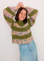 The Striped Rainbow Sweater Kit x @paula.on.knits – Yummy Yarn Version