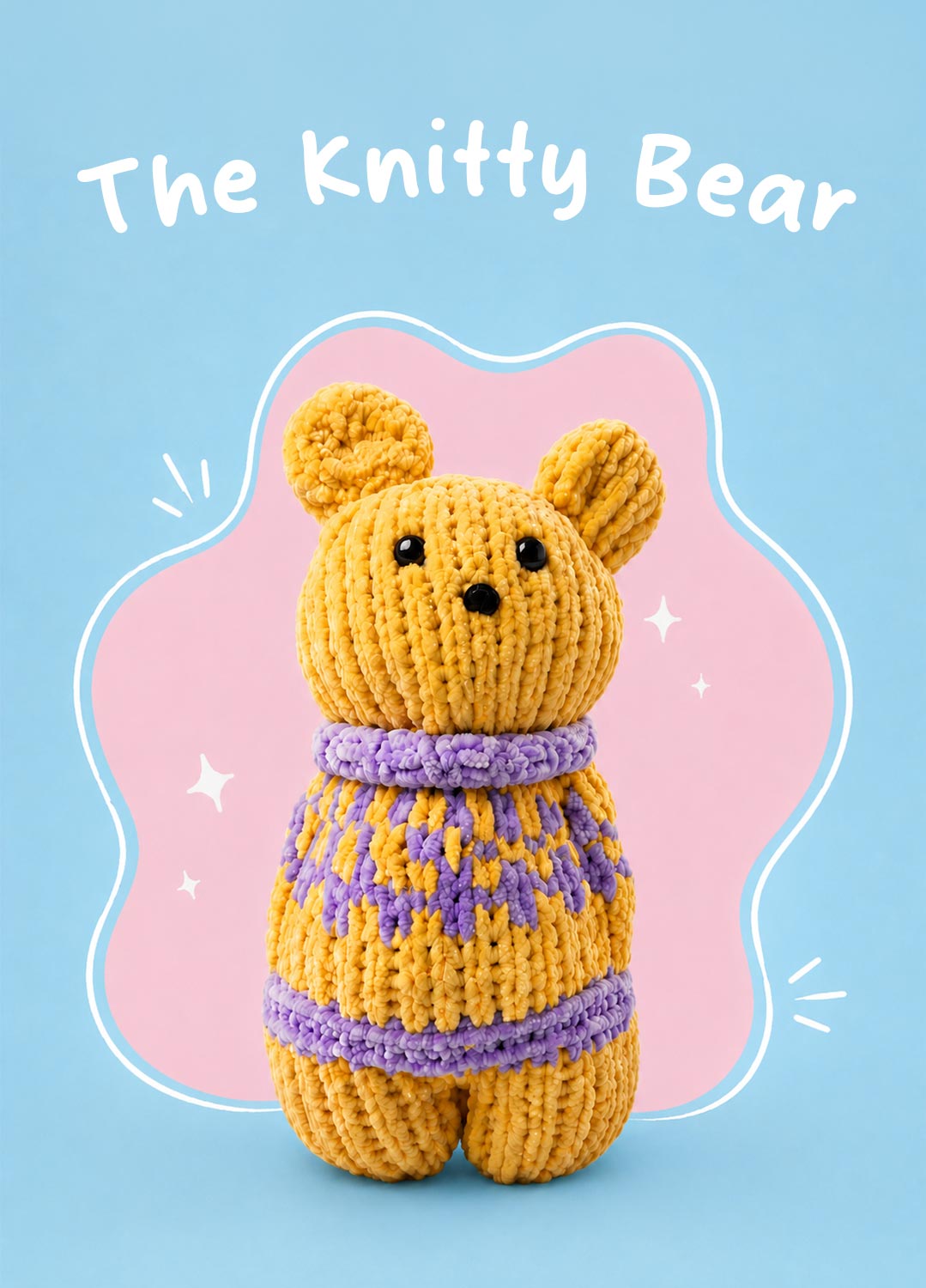 The Knitty Bear – Einfaches Mini-Strickbär-Kit – Cuddle Yarn