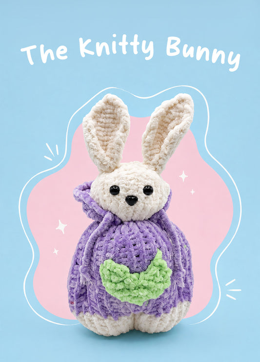 The Knitty Bunny – Einfaches Mini-Strickhasen-Kit – Cuddle Yarn