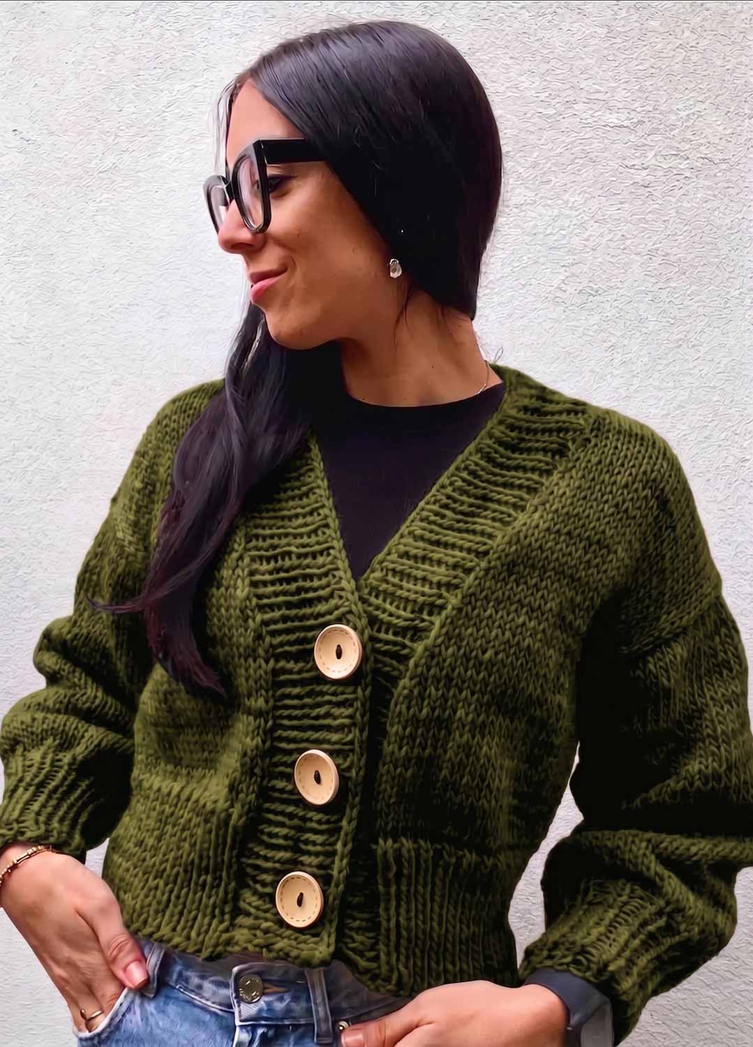 Tupelo Cardigan Kit - Yummy Yarn Fine Version