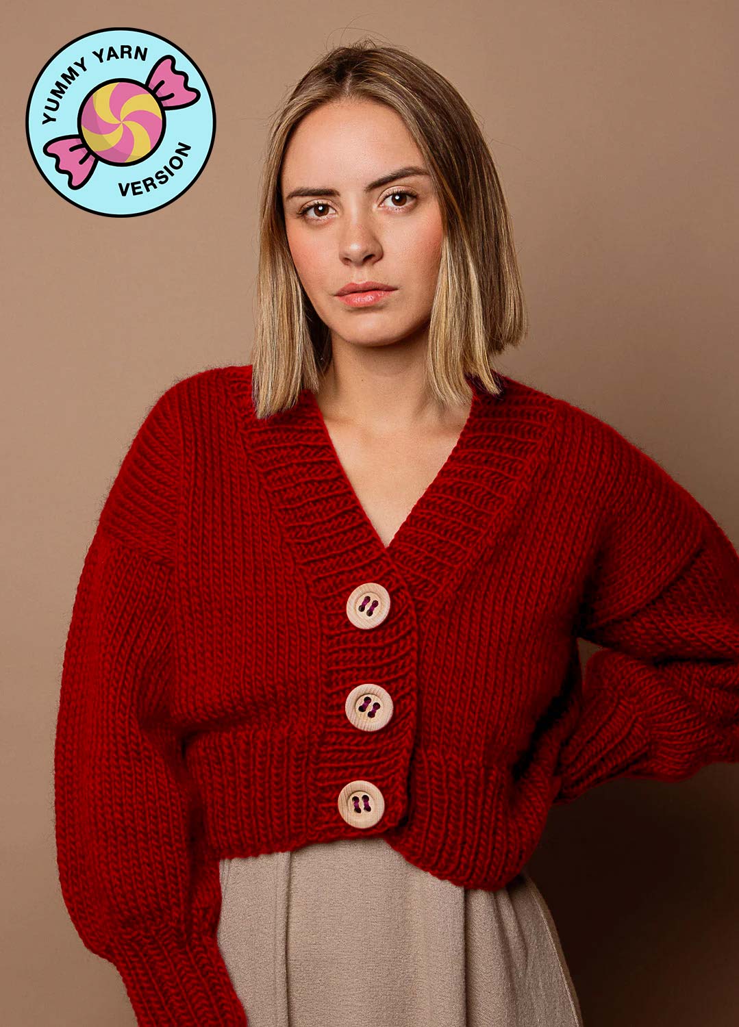 Tupelo Cardigan Kit - Yummy Yarn Fine Version